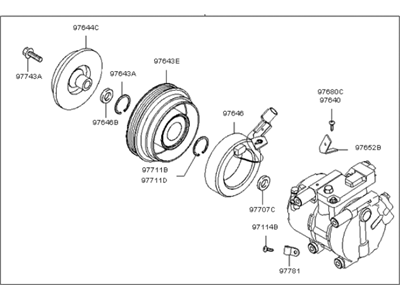 2009 Kia Rio A/C Compressor - 977011G010