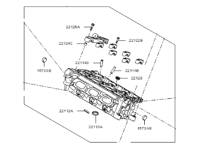 2015 Kia Sedona Cylinder Head - 221103CGB1A