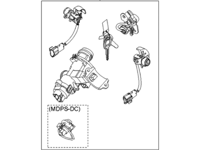 2011 Kia Rio Ignition Lock Assembly - 819050C030