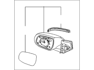 Kia 876201G700 Outside Rear View Mirror Assembly, Right
