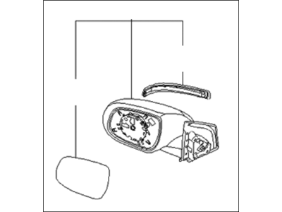 Kia 876201G710 Outside Rear View Mirror Assembly, Right