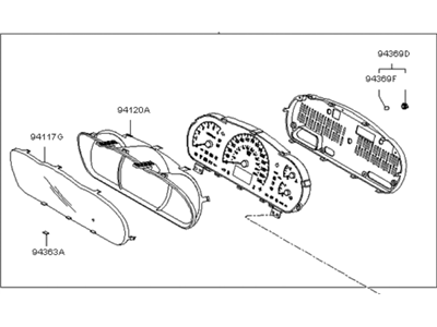 Kia 940212F361 Cluster Assembly-Instrument