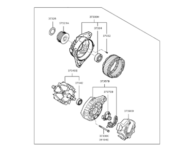 2013 Kia Soul Alternator - 373002E200