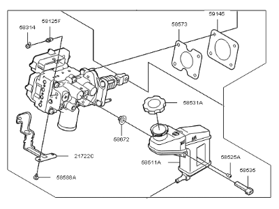 2018 Kia Soul EV Brake Master Cylinder Reservoir - 58500E4100