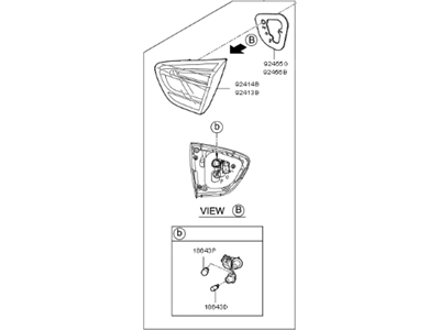 2014 Kia Rio Tail Light - 924041W200
