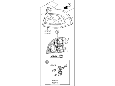 Kia 924021W270 Lamp Assembly-Rear Combination Outside