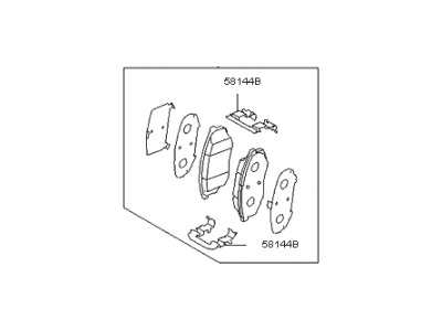 Kia 581012SA51 Pad Kit-Front Disc BRAK