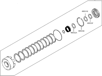 Kia 455104C000 Clutch Assembly-Direct