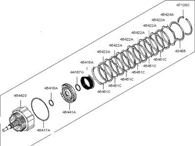 Kia 454104C100 Clutch Assembly Input