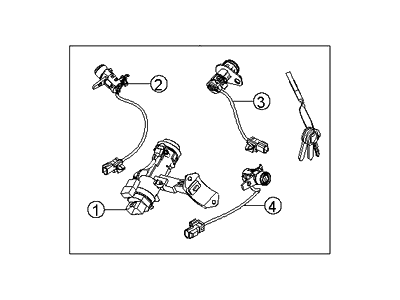 2007 Kia Spectra Ignition Lock Assembly - 819052F560