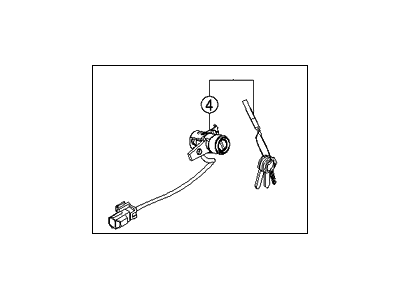 Kia 819702FC00 Front Door Lock Assembly, Left