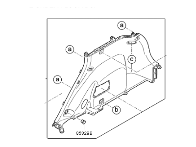 Kia 85740G5710WK Trim Assembly-Luggage Si