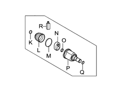 Kia Forte CV Joint - 495351M600