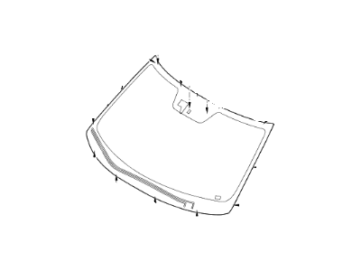 Kia 86110E4100 Windshield Glass Assembly