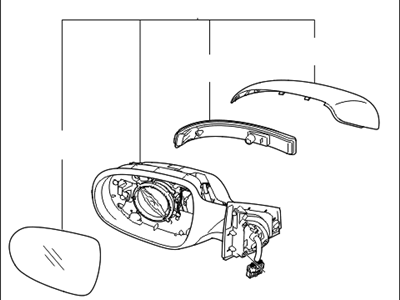 Kia 87620C6010 Outside Rear View Mirror Assembly, Right