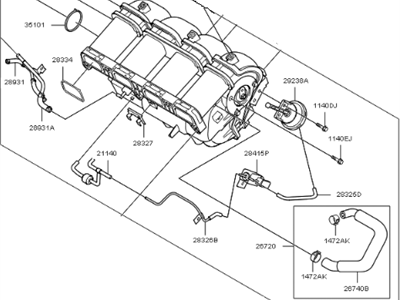 2014 Kia Sportage Intake Manifold - 283102G710