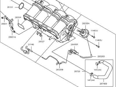 Kia 283102G710 Manifold Assembly-Intake