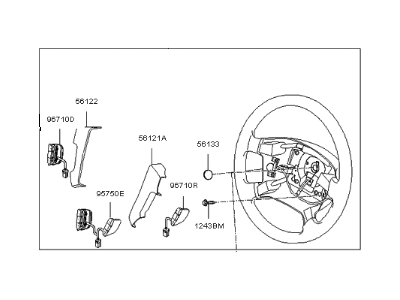 Kia 561003E100ND Steering Wheel Complete