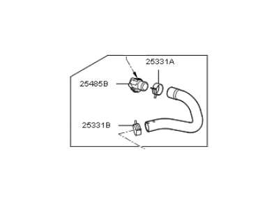 Kia 25415G2000 Hose Assembly-Radaator,Lower