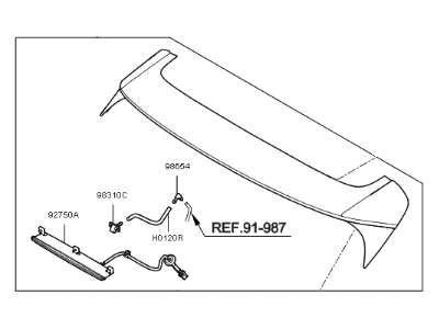 Kia 87210D9000E6S Spoiler Assembly-Rear