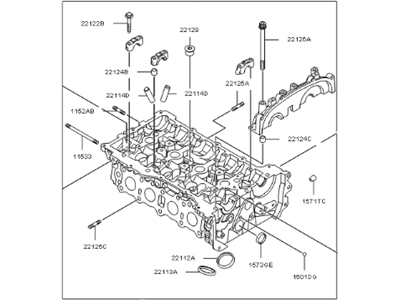 2015 Kia Sorento Cylinder Head - 221002GTA5