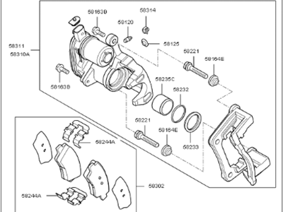 2019 Kia Soul EV Brake Caliper Bracket - 58210E4500