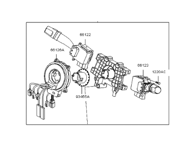 Kia Sorento Turn Signal Switch - 934003E440