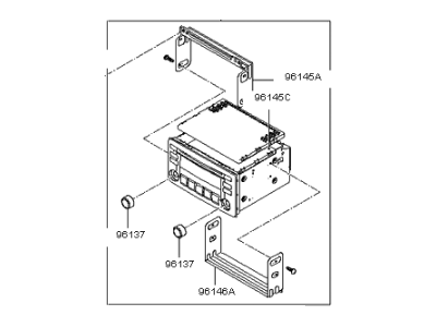 Kia 961304DBBG Audio Assembly