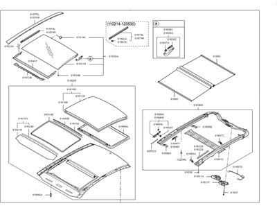 Kia 816002T031UP Sunroof Assembly