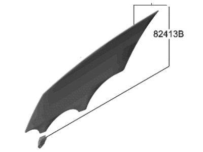 Kia 82410P1000 GLASS ASSY-FRONT DOO