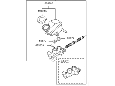 Kia Optima Brake Master Cylinder - 585102T200