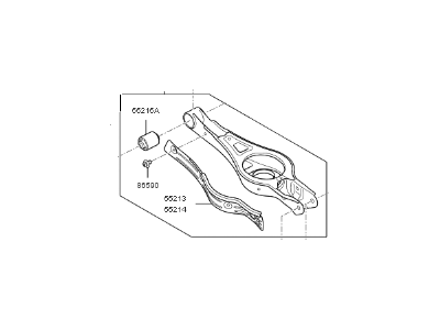 Kia 55210E6700 Arm Complete-Rear Lower