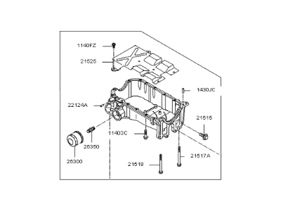 Kia 2152037107 Pan Assembly-Engine Oil