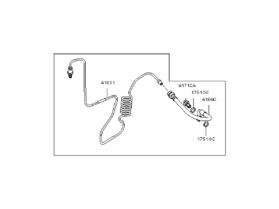 2008 Kia Sportage Clutch Hose - 416302E105