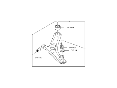 Kia Soul Control Arm - 545002K500