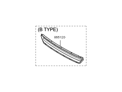 Kia 865604C700 Front Bumper Center Grille