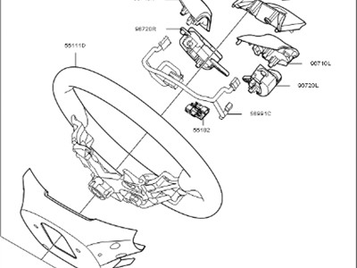 Kia 56110B2781FE3 Steering Wheel Assembly