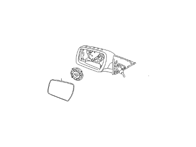 Kia 876102K810 Outside Rear View Mirror Assembly, Left