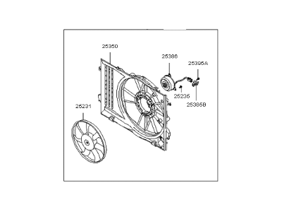 Kia Sportage A/C Condenser Fan - 253801F382A