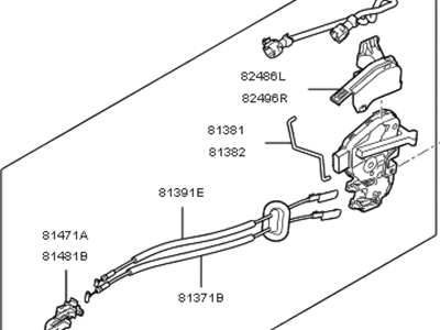 Kia 81310G5030 Front Door Latch Assembly, Left