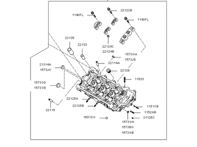 2006 Kia Optima Cylinder Head - 221003E002