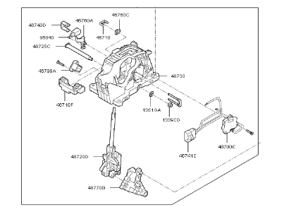 Kia Forte Automatic Transmission Shift Levers - 46700A7210