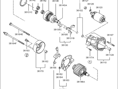 Kia 361003E020 Starter Assembly