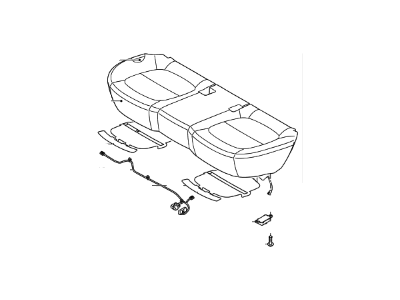 Kia 89100B2220KF7 Cushion Assembly-Rear Seat