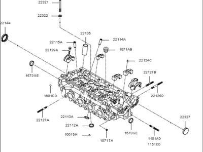 Kia Rio Cylinder Head - 2210026850