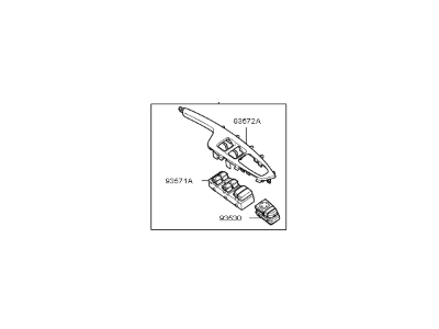 Kia 93570A8AE0BYF Power Window Main Switch Assembly