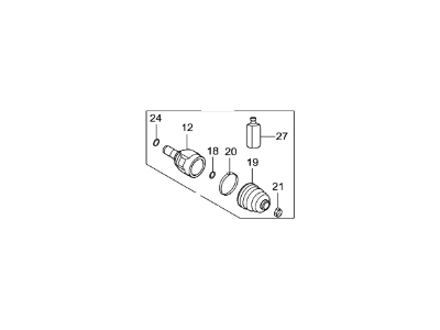 Kia 495923X2A5 Joint Kit-Front Axle Differential