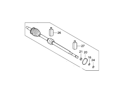 2014 Kia Forte Axle Shaft - 49591A74B0