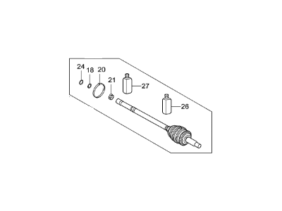 Kia 49591A75B5 Joint & Shaft Kit-Front