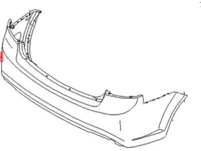 Kia 866111G000 Rear Bumper Cover